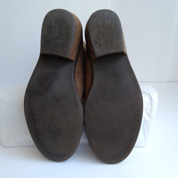 Jessica Simpson Brown Suede Western Midcalf Boots Super Cute!! Sz 7.5 - Picture 7 of 13